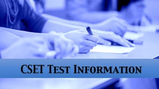 CTEL Test Information
 