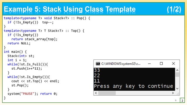 Object Oriented Programming using C++: C++ Templates.pptx