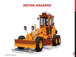 MOTOR GRADERS
Construction Equipments
32
 