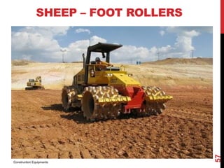 SHEEP – FOOT ROLLERS
Construction Equipments
57
 