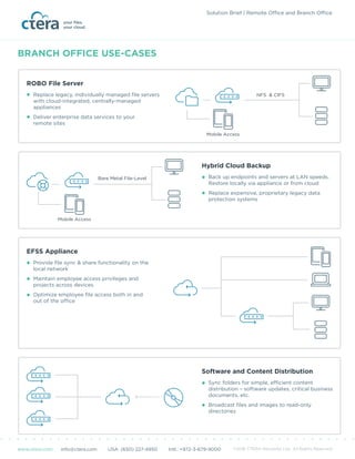 Ctera robo solution brief | PDF