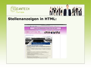 Stellenanzeigen in HTML:
 