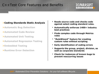 Introduction to Parasoft C++TEST | PPT