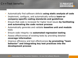 Introduction to Parasoft C++TEST | PPT