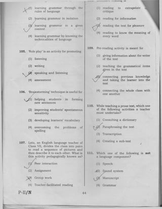 CTET Paper 2 February 2016 Set N