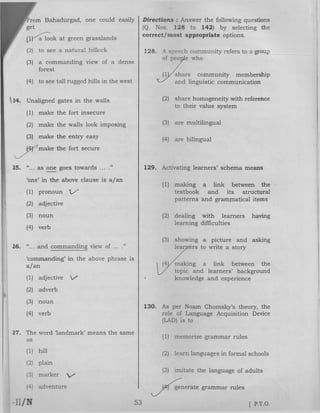 CTET Paper 2 February 2016 Set N