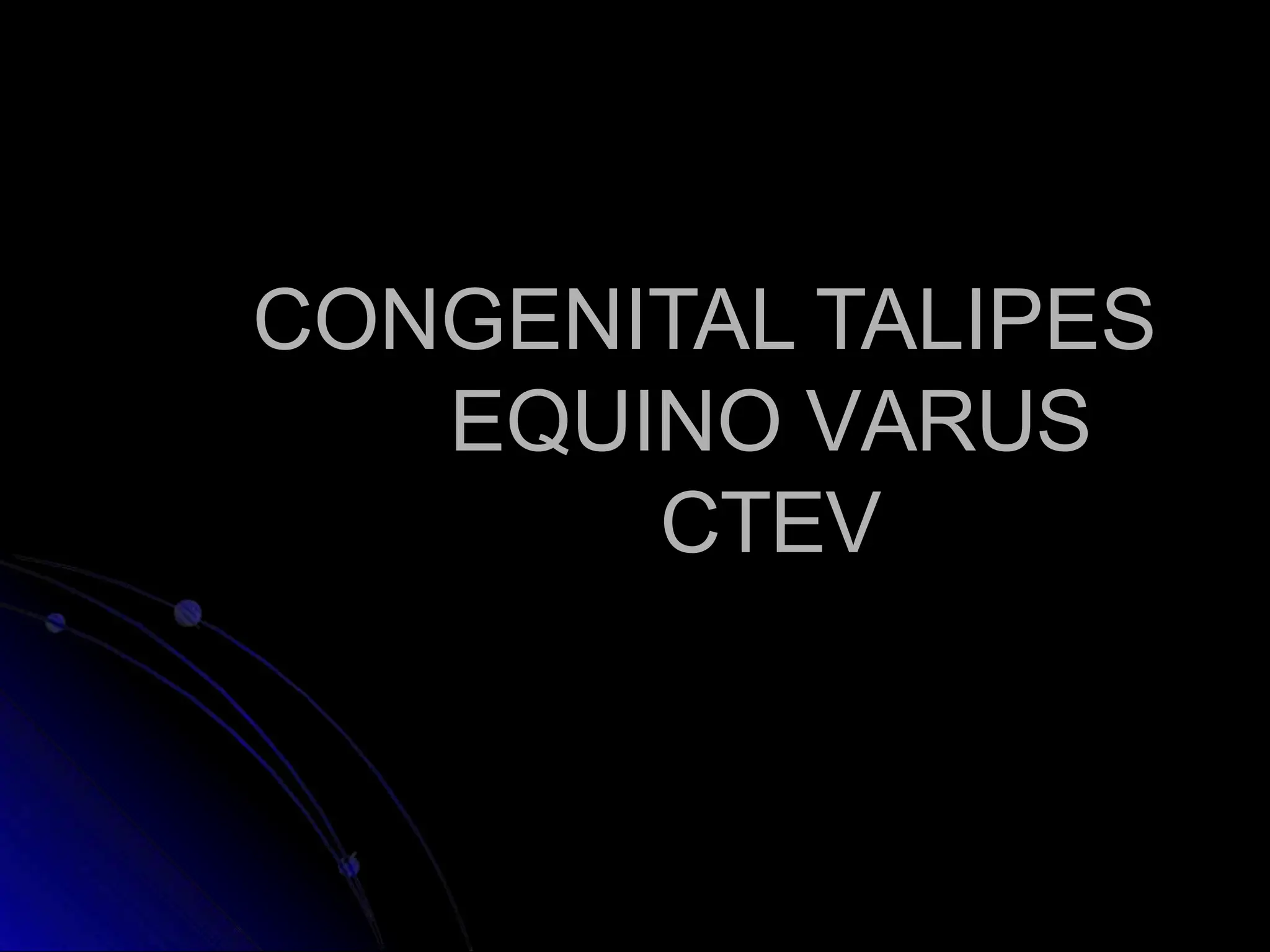 Equino Varus: Preventing Long Term Complications - m9htmmc