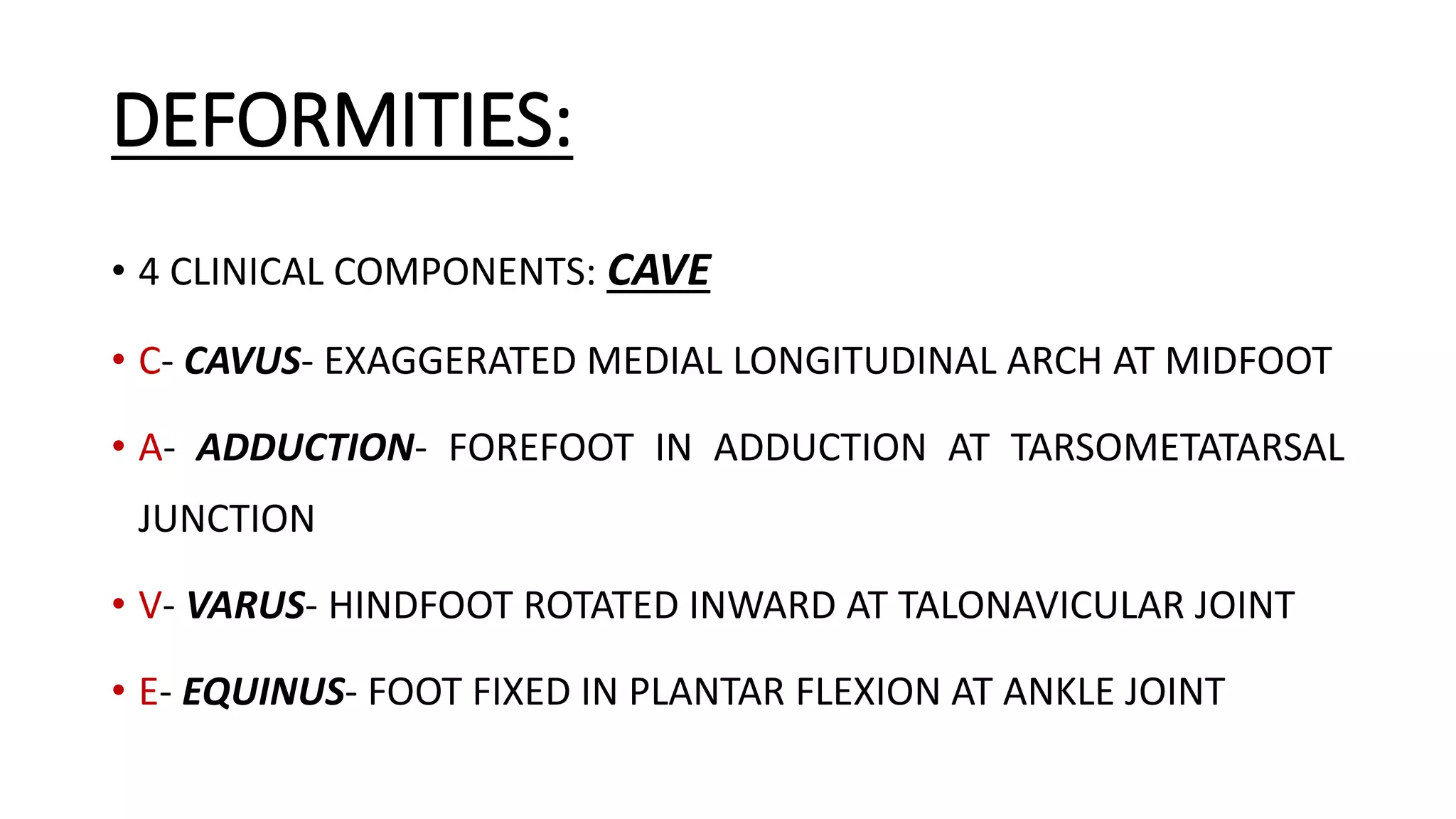 Congenital talipes equinovarus foot/ctev) ppt by Dr Pratik PPT