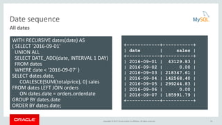 Common Table Expressions (CTE) & Window Functions in MySQL 8.0 | PDF