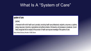What Is A “System of Care”
 