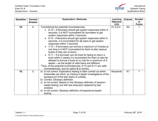 Ctfl 2018 sample questions exam b v1.1 answers | PDF | Desktop ...