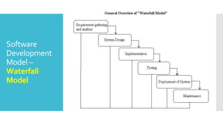 Following are theValidation phases inV-Model:
UnitTesting: Unit tests designed in the module design phase are executed on the code during this
validation phase. Unit testing is the testing at code level and helps eliminate bugs at an early
stage, though all defects cannot be uncovered by unit testing.
IntegrationTesting: Integration testing is associated with the architectural design phase.
Integration tests are performed to test the coexistence and communication of the internal
modules within the system.
SystemTesting: System testing is directly associated with the System design phase. System tests
check the entire system functionality and the communication of the system under development
with external systems. Most of the software and hardware compatibility issues can be uncovered
during system test execution.
AcceptanceTesting: Acceptance testing is associated with the business requirement analysis
phase and involves testing the product in user environment.Acceptance tests uncover the
compatibility issues with the other systems available in the user environment. It also discovers the
non functional issues such as load and performance defects in the actual user environment.
 