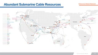 14
Abundant Submarine Cable Resources Extensive Global Network
 
