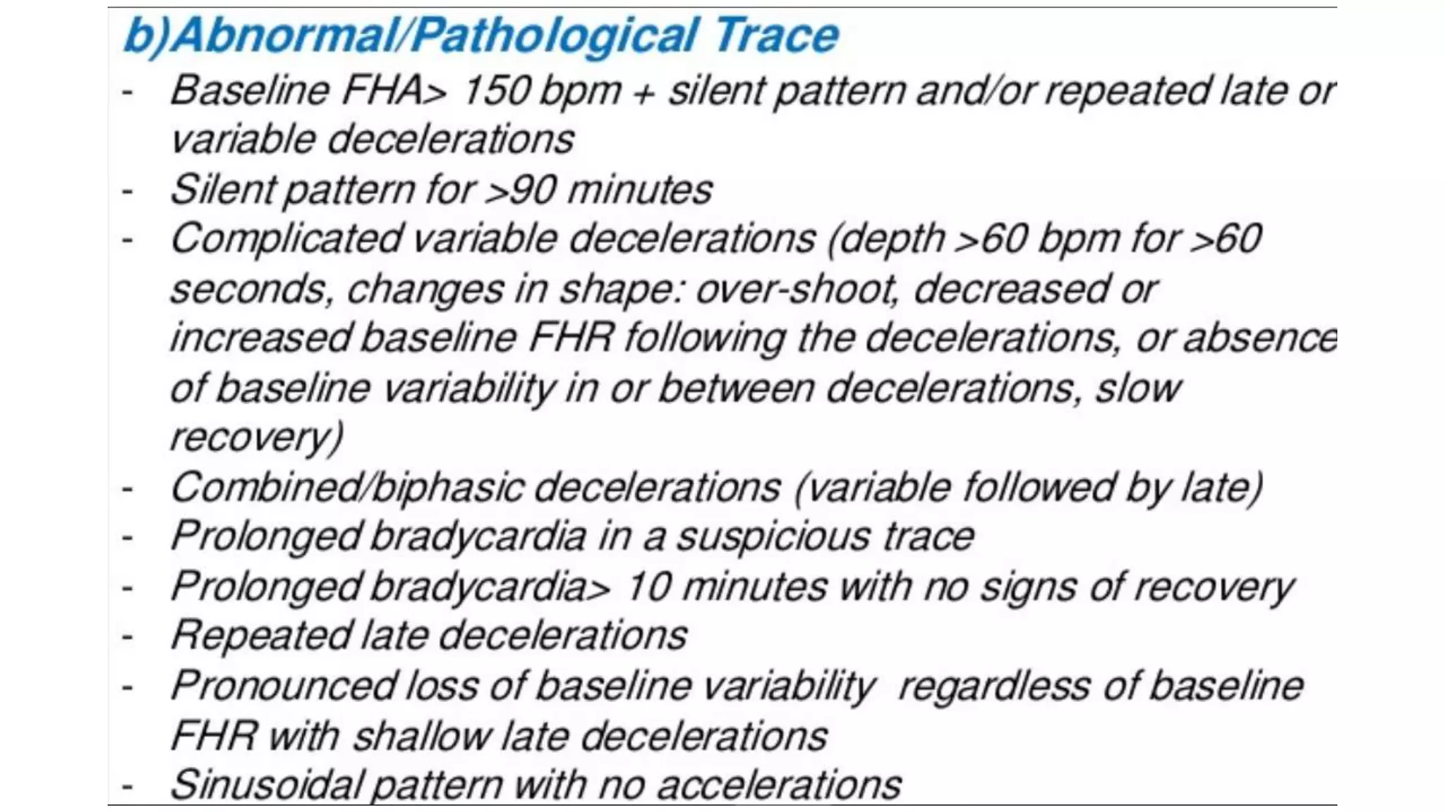 Ctg interpretation and mangment