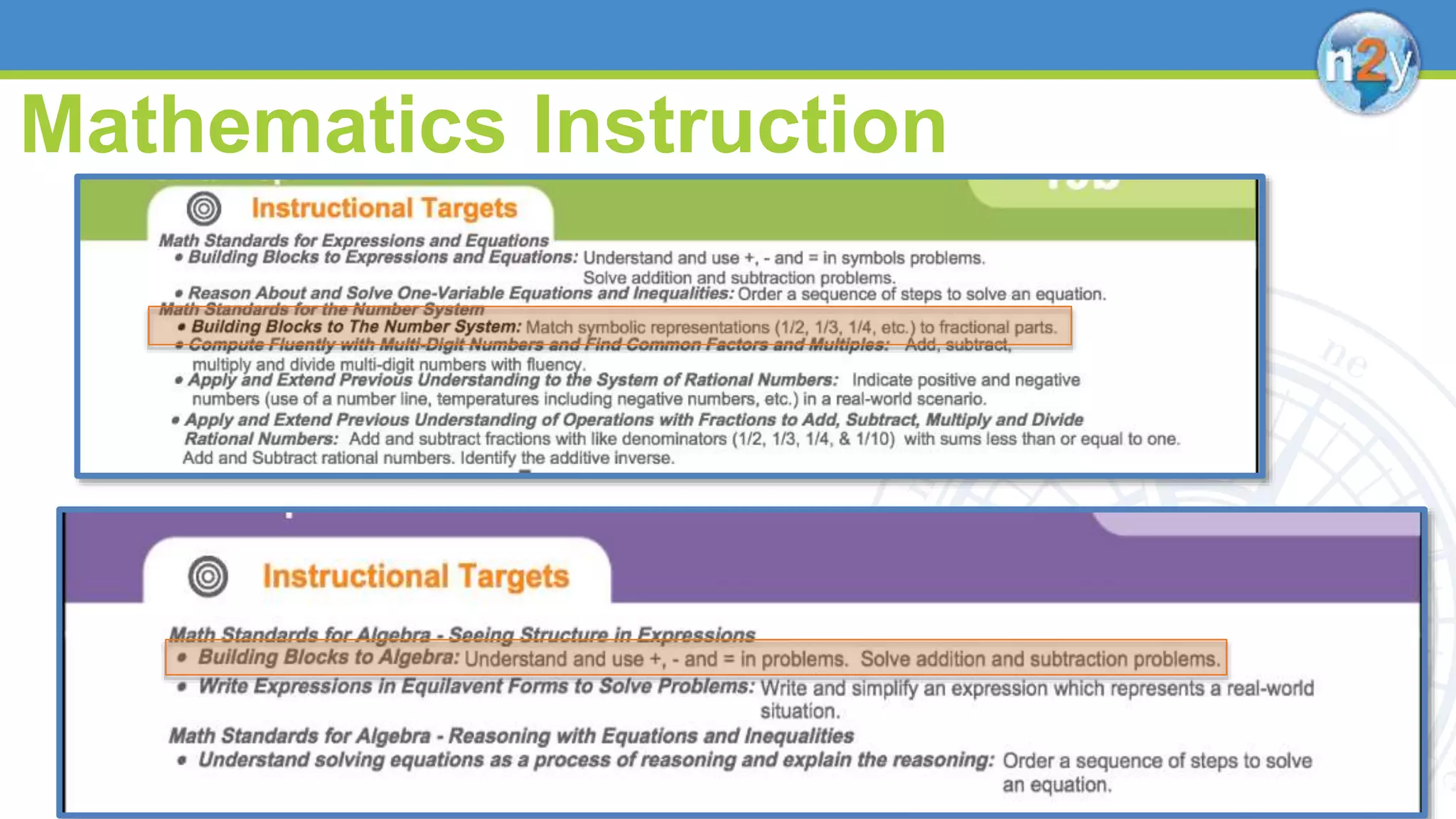 Mathematics Instruction
 