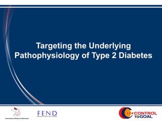 Targeting the Underlying
Pathophysiology of Type 2 Diabetes

 