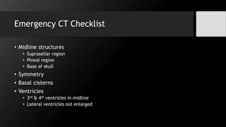 Approach to CT Head Imaging | PPTX