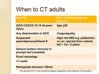 Ct head, nz_guidelines,_ed_presentation | PPTX