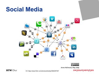 Social Media
CC https://www.flickr.com/photos/silvertje/3582297307
 