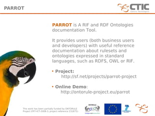 PARROT


                               PARROT is A RIF and RDF Ontologies
                               documentation To...