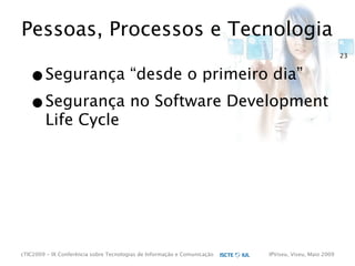 cTIC2009 - Segurança em Aplicações Web-based e RIA