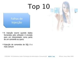 cTIC2009 - Segurança em Aplicações Web-based e RIA