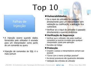 cTIC2009 - Segurança em Aplicações Web-based e RIA