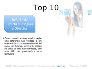cTIC2009 - Segurança em Aplicações Web-based e RIA