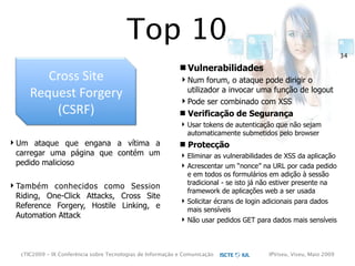 cTIC2009 - Segurança em Aplicações Web-based e RIA