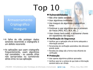 cTIC2009 - Segurança em Aplicações Web-based e RIA