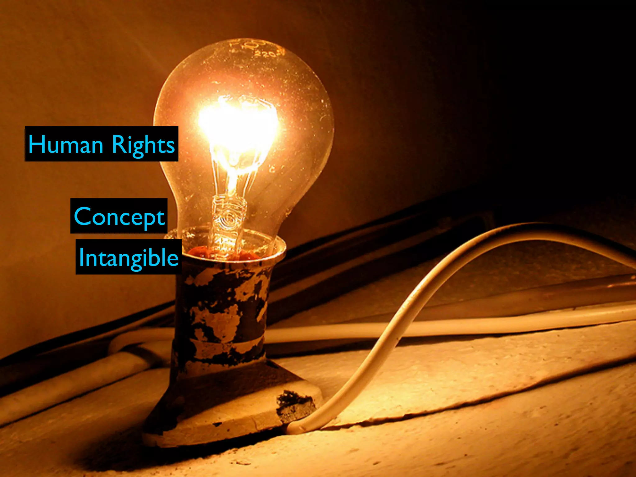 Human Rights

   Concept
    Intangible
 