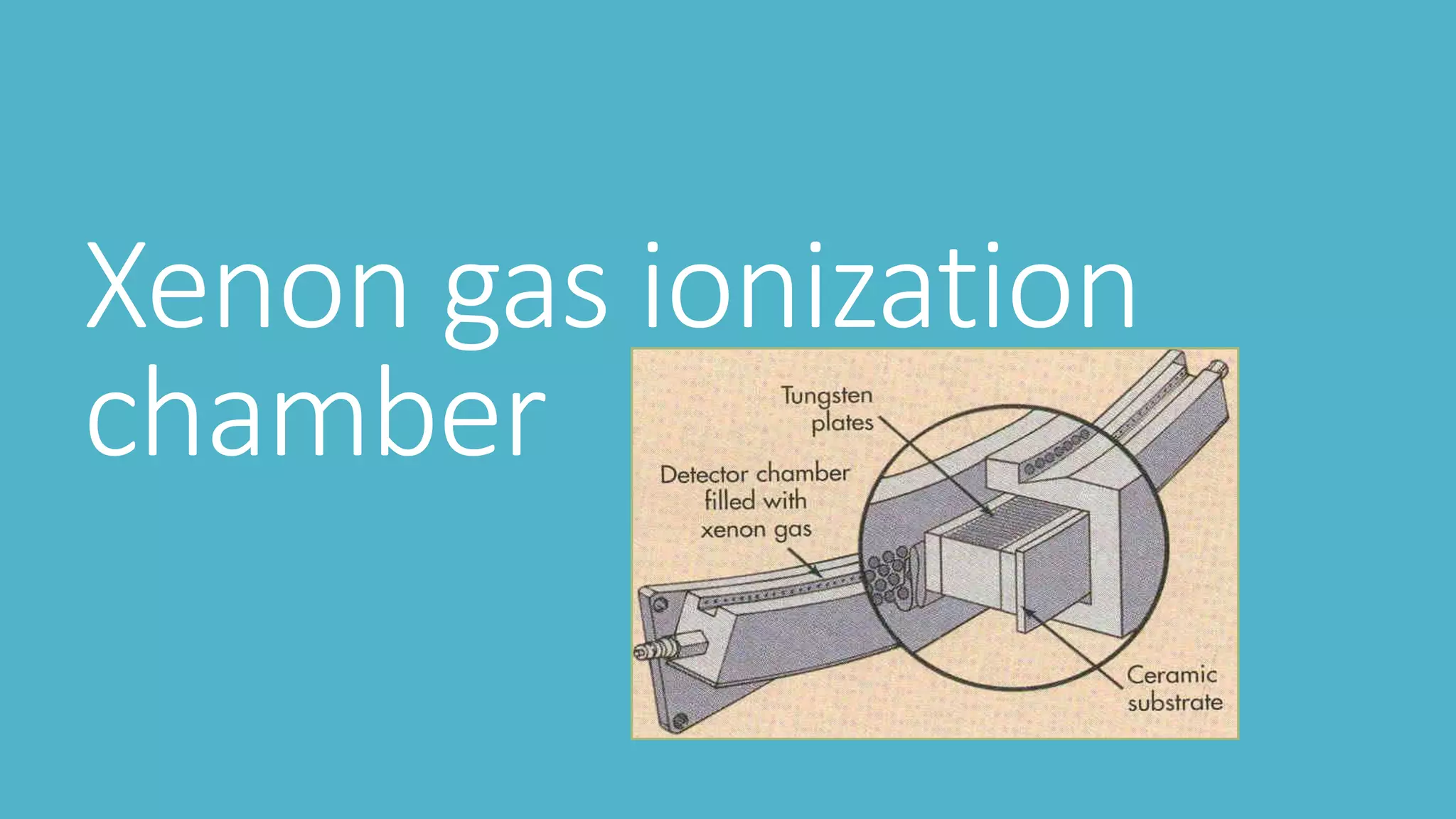 Xenon gas ionization
chamber
 