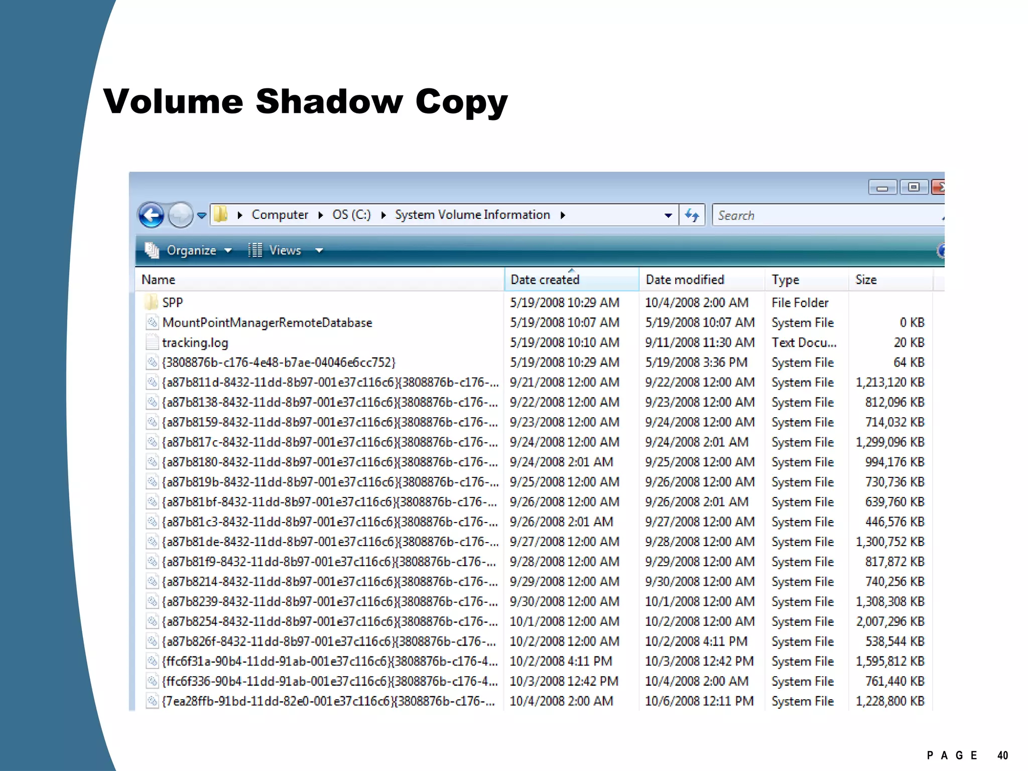 Volume Shadow Copy 