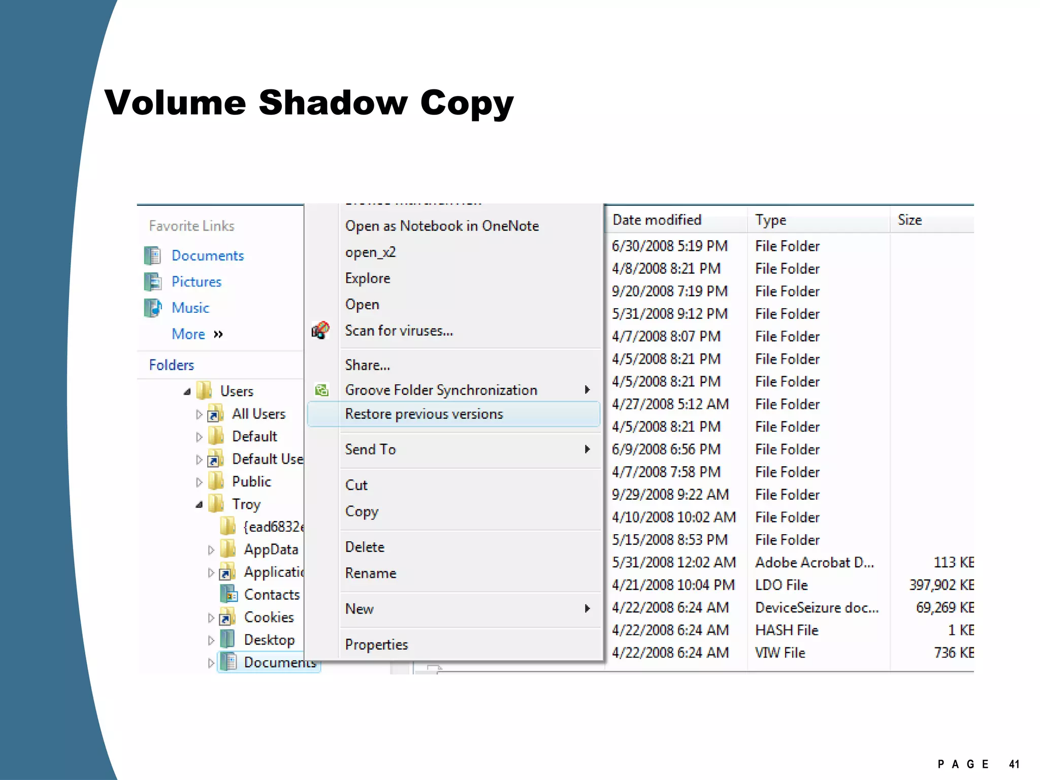Volume Shadow Copy 