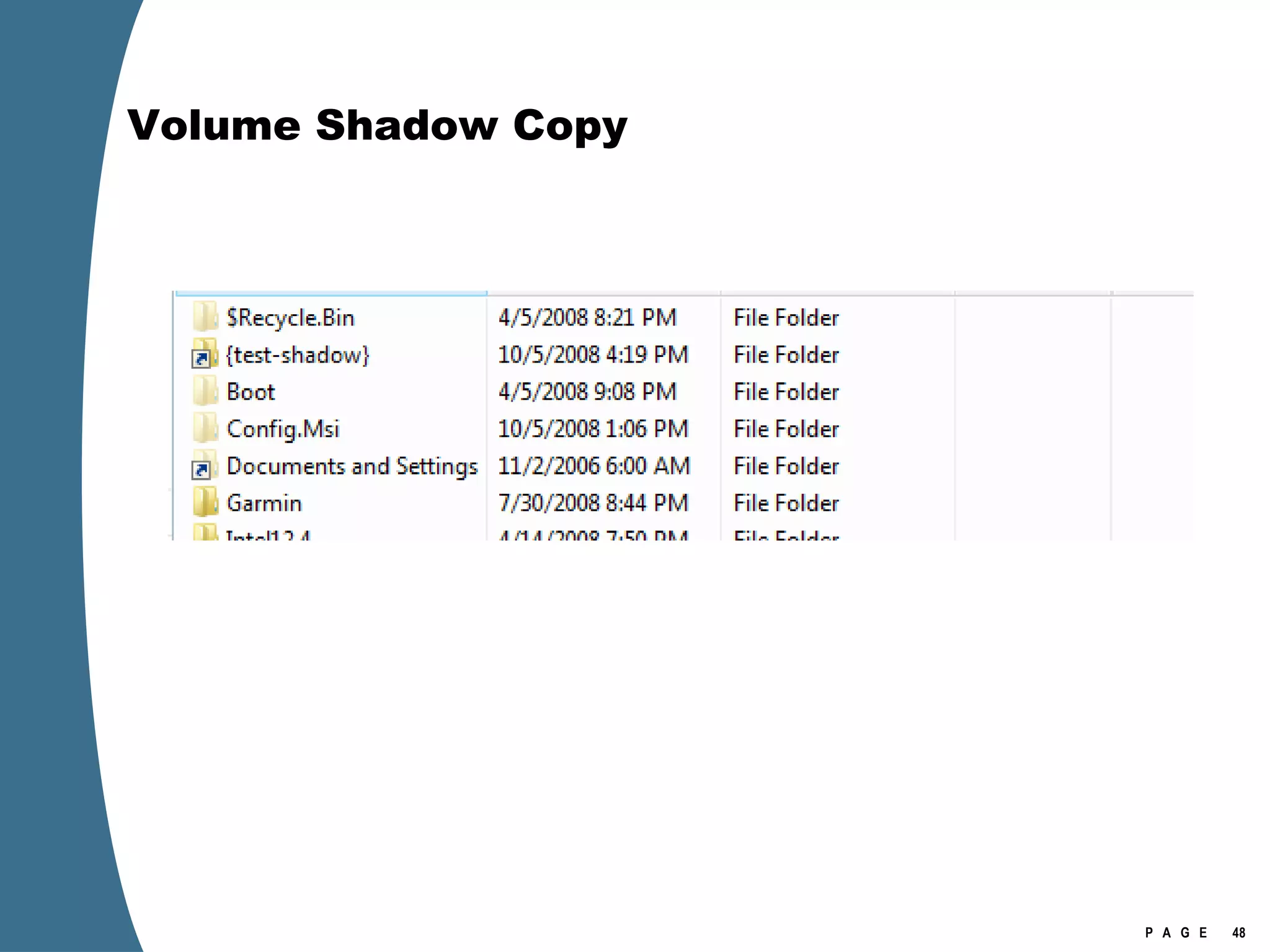 Volume Shadow Copy 