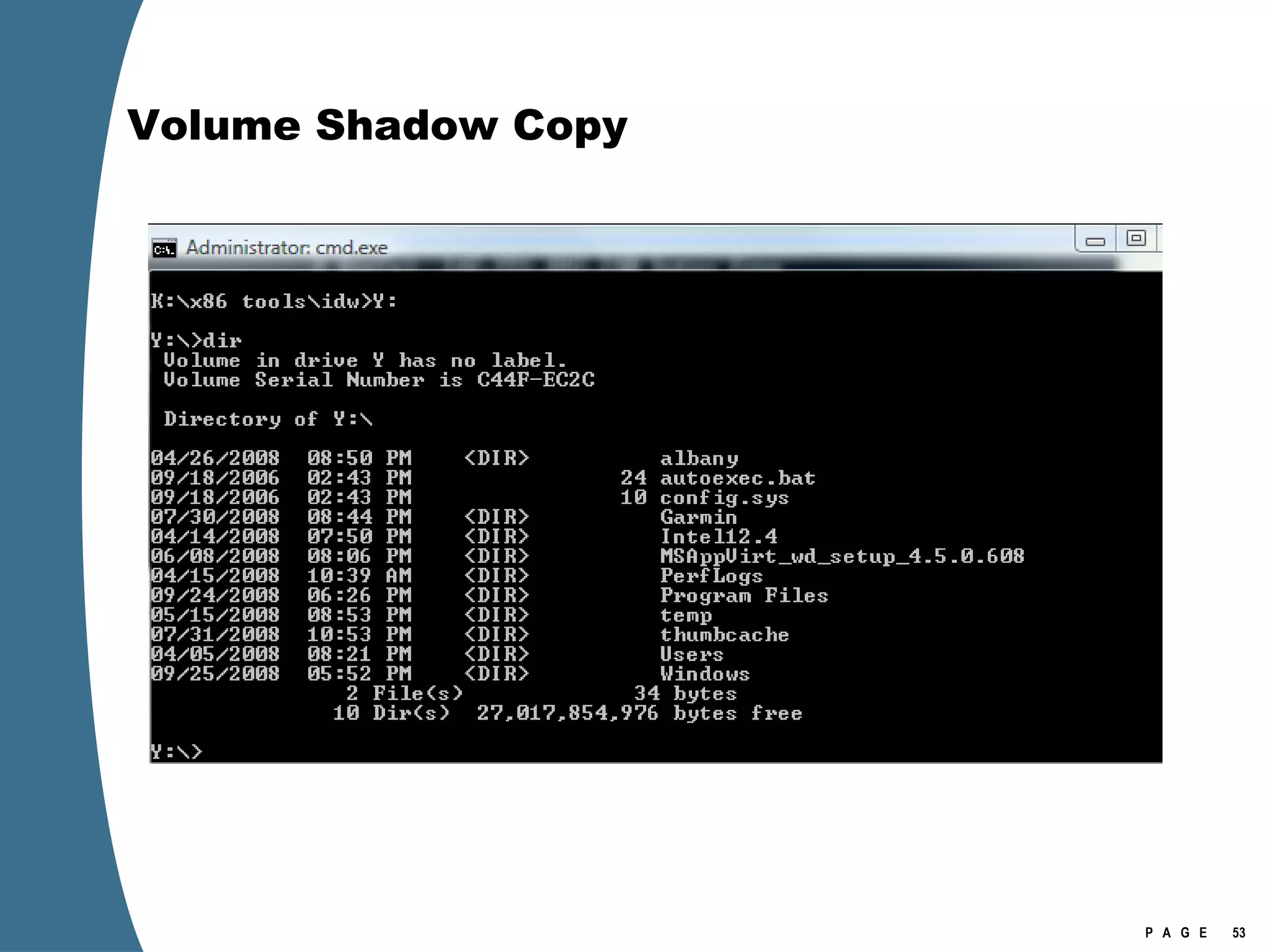 Volume Shadow Copy 