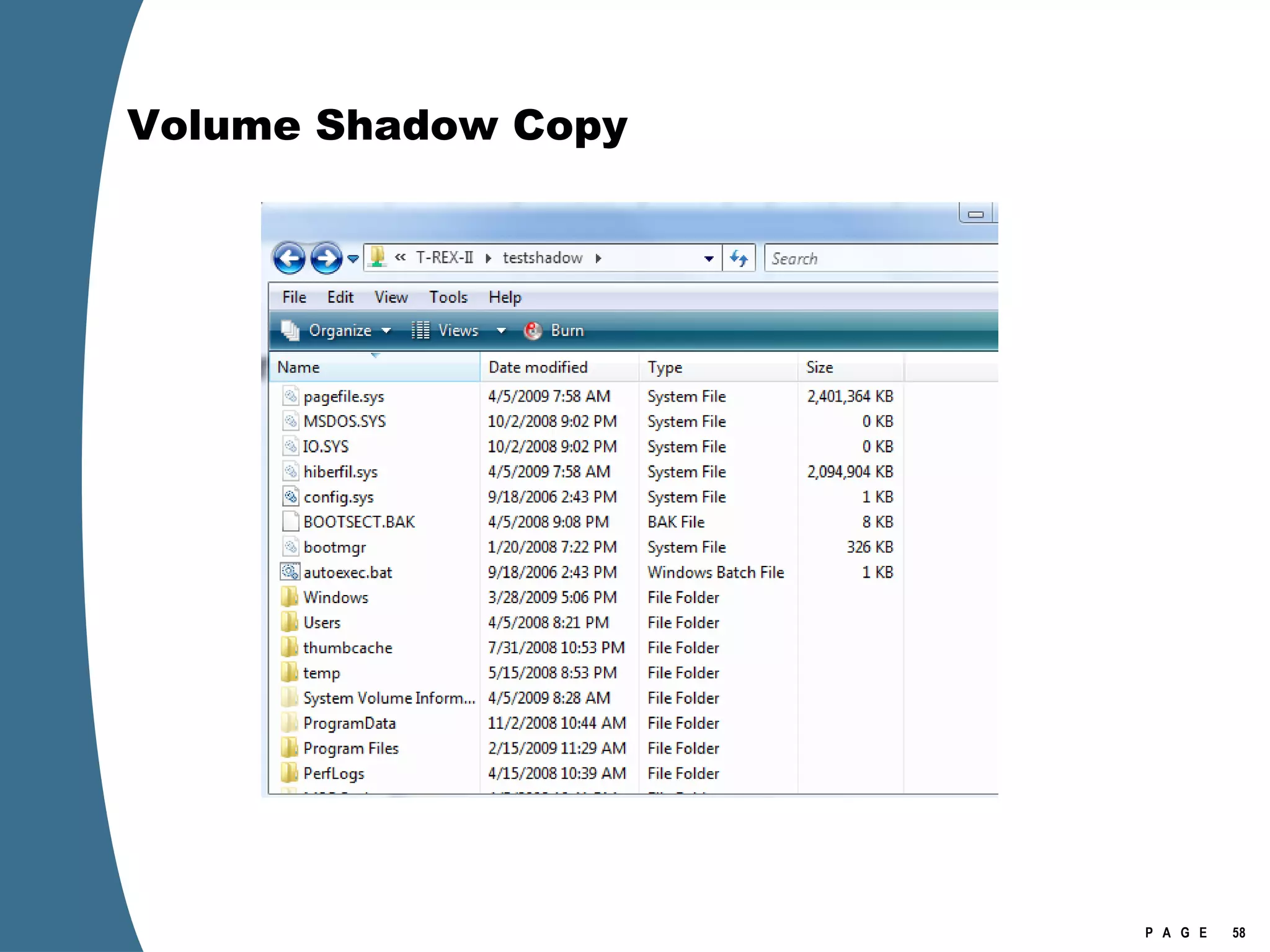 Volume Shadow Copy 