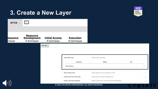 3. Create a New Layer
© 2024 THE MITRE CORPORATION. ALL RIGHTS RESERVED.
 
