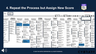 4. Repeat the Process but Assign New Score
© 2024 THE MITRE CORPORATION. ALL RIGHTS RESERVED.
 