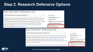 Step 2. Research Defensive Options
© 2024 THE MITRE CORPORATION. ALL RIGHTS RESERVED.
 