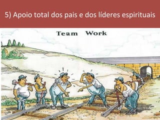 5)	Apoio	total	dos	pais	e	dos	líderes	espirituais	
 