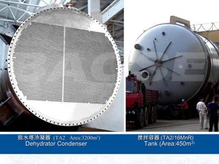 ˮˮ (TA2(TA2 Area:3200mArea:3200m22
))  (TA2/16MnR)(TA2/16MnR)
Dehydrator Condenser Tank (Area:450mDehydrator Condenser Tank (Area:450m2)2)
 