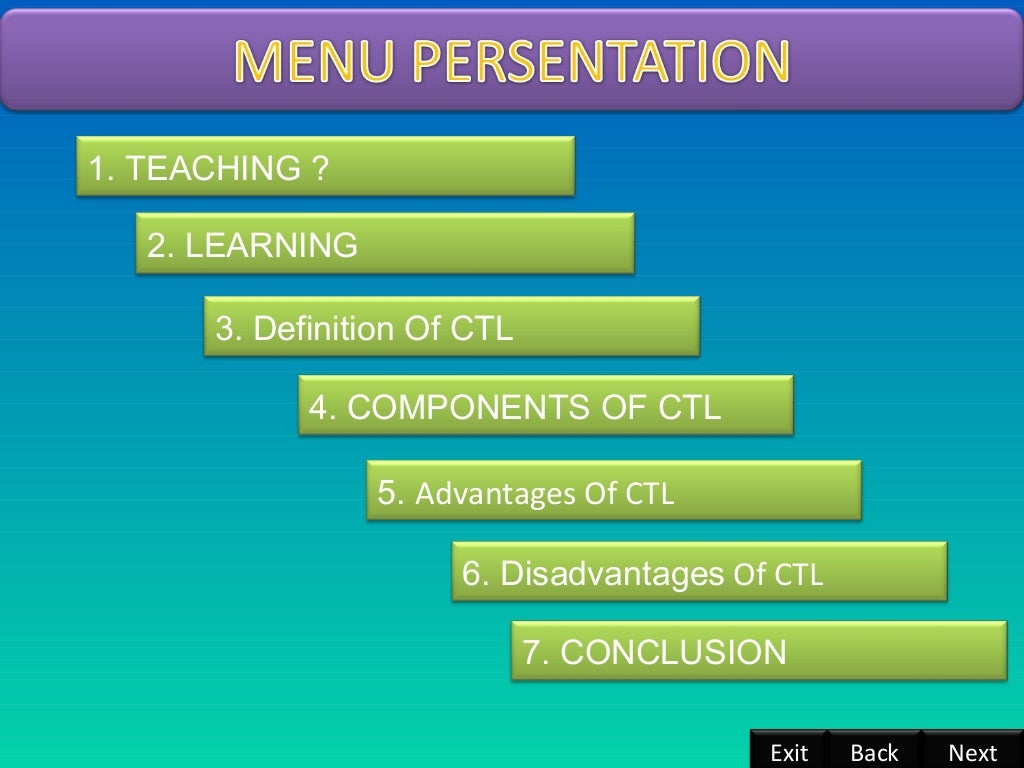 Ctl contextual teaching and learning 
