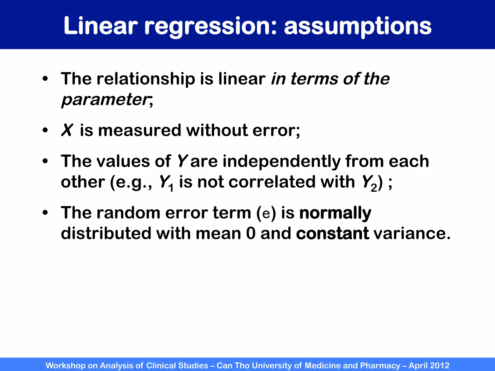 Ct lecture 12. simple linear regression analysis | PDF