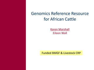 Tropical dairy genomics 