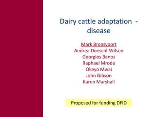 Tropical dairy genomics 