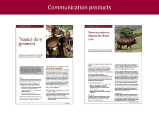 Tropical dairy genomics 