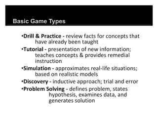 The Use of Games to Educate