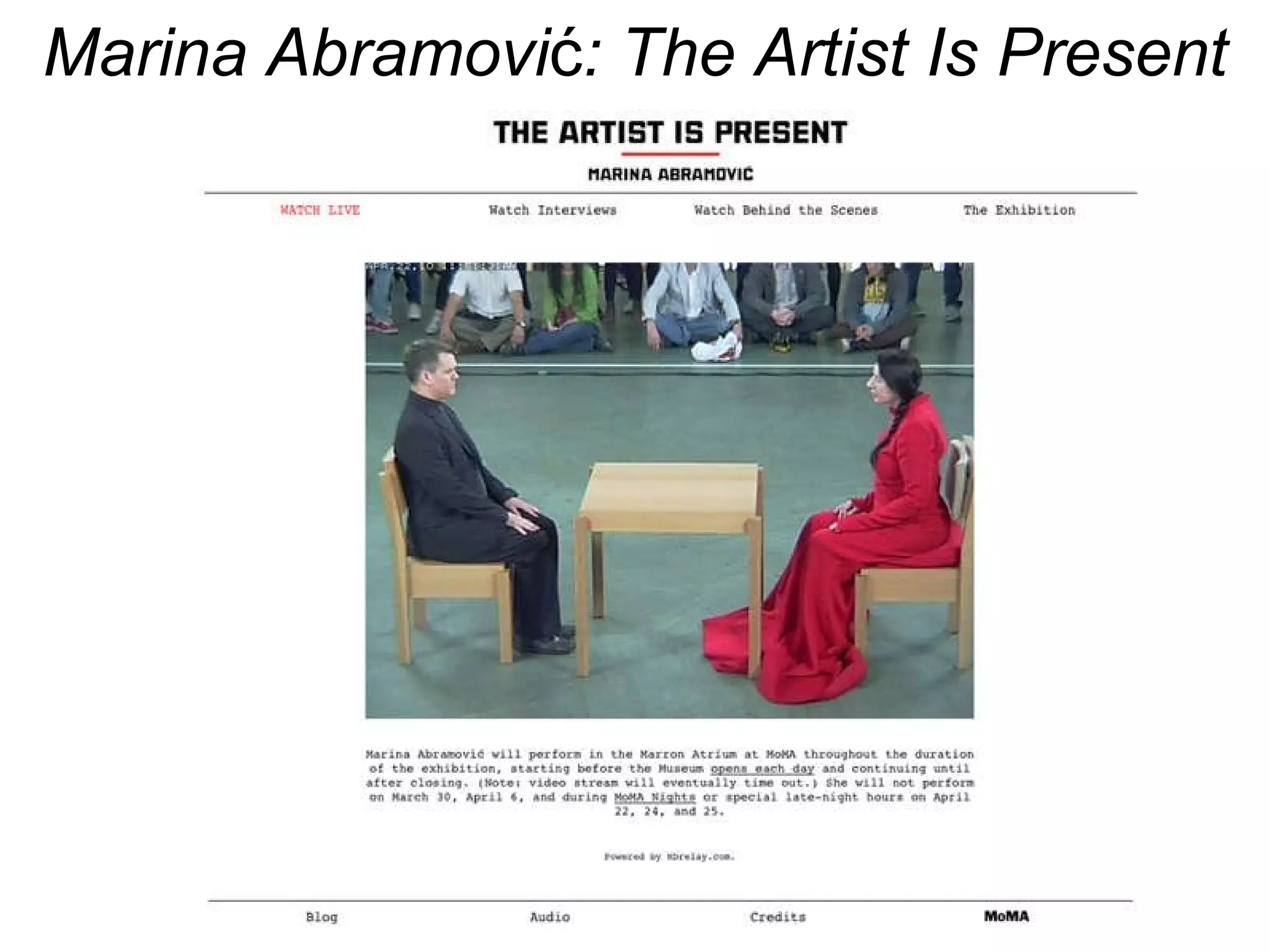 Marina Abramović: The Artist Is Present 