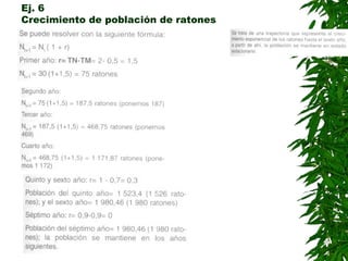 Ej. 6
Crecimiento de población de ratones
 